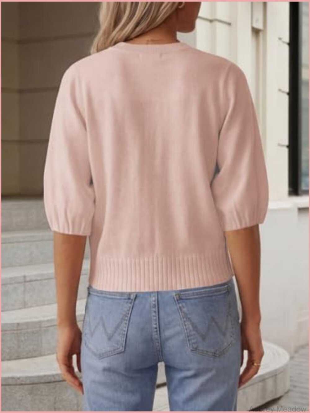 Lightweight Knit Short Sleeve Cardigan Button Down Sweater Tops - Picture 6 of 7